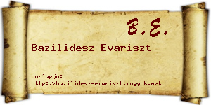 Bazilidesz Evariszt névjegykártya